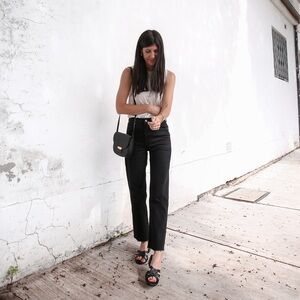 Everlane — The Way High Jean — Coal, organic cotton, size 33 regular, worn twice